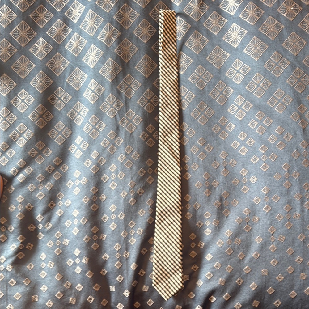 Stylish Black and White Checkered Zenio Tie